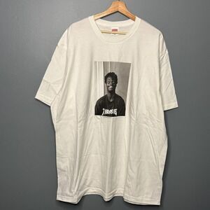 Supreme Thrasher Photo Shirt Mens 2XL White Portrait Graphic Skate Streetwear